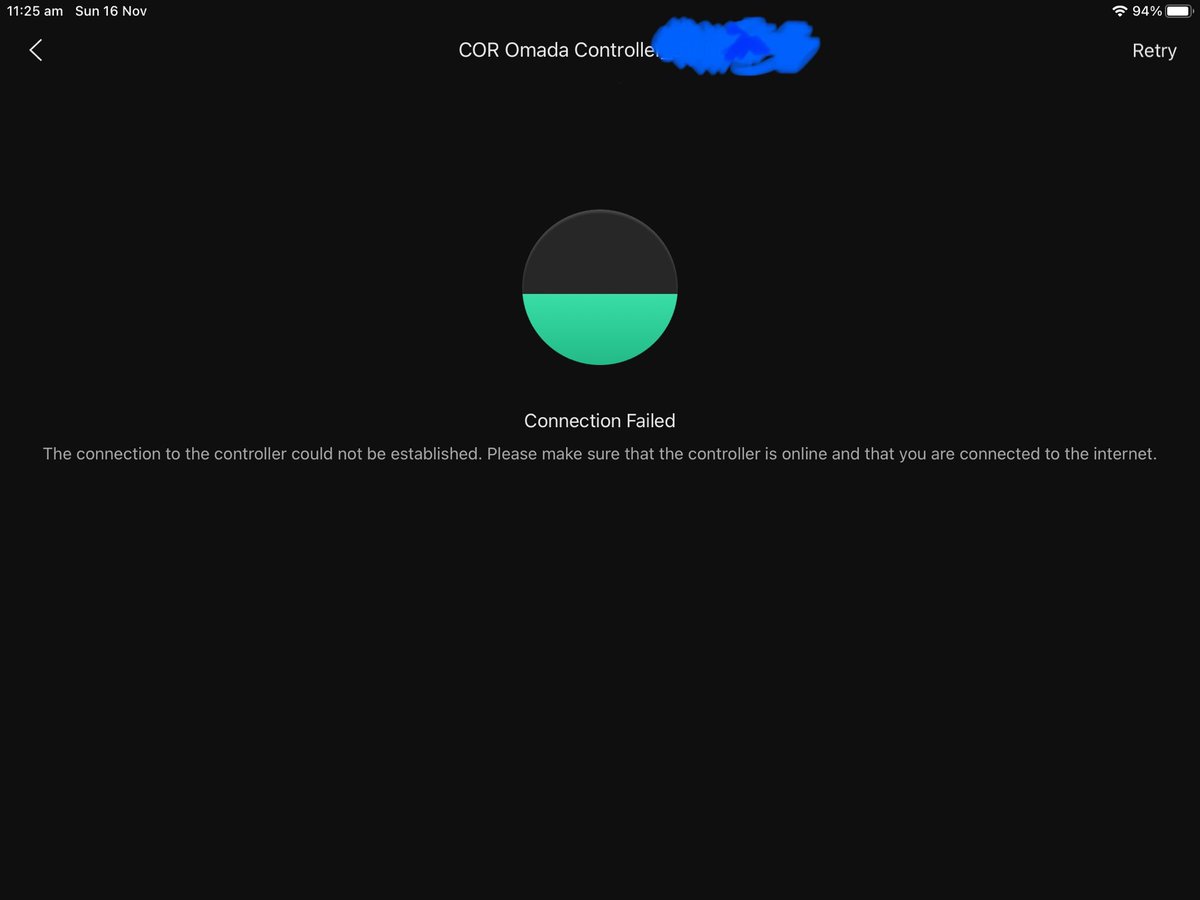 eventrical's tweet photo. @TPLINK anyone else have their Omada OC200 sites showing down at present?  All 3 of mine in geographical diverse locations can’t connect, despite verifying those 3 sites still have internet access….  Example message from 1 site below… https://t.co/CEo5RajBum