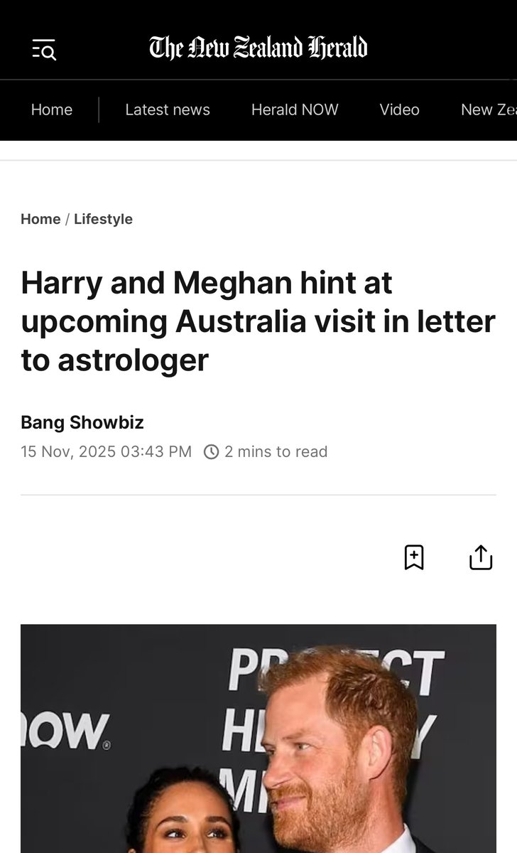 The level of Mental illness and stalking we are witnessing...
  29 September 2025: Skynews Australia, along with the British Press reports that "Prince William and Princess Catherine are set to make a major royal Australia tour announcement next year after Prime Minister Anthony