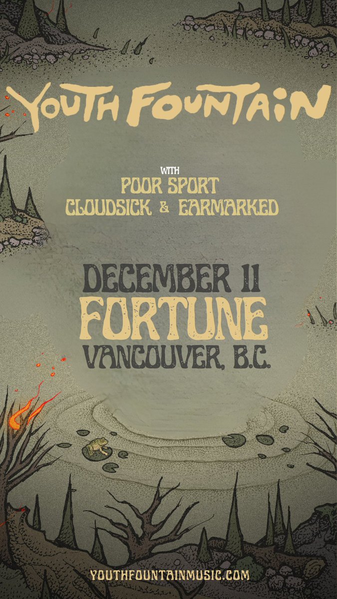 youthfountain_'s tweet photo. bruh i’m playing a home town show in Vancouver Canada at Fortune Sound club Dec 11th! Lots of homies i’m
playing with here, come hang out and pick up a Japanese YF Gashapon from the merch table xoxo https://t.co/ODfW2nG8aK