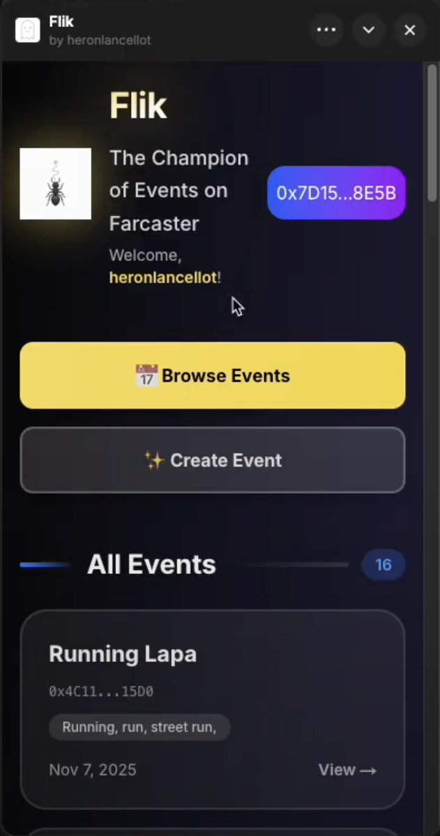 heronlancellot's tweet photo. Hey yo guys, just sharing the last weekend @ethlatam  Hackathon !

@ethsamba - 3rd place on Base. 🥉

Last-hour team with first-class vibes! Great building with y'all 🔥

Neylan | Marcus Vinicius | Maykon  | Eduardo Brock

FLIK - The new way to create events on @farcaster_xyz https://t.co/M4bXiB2WSc