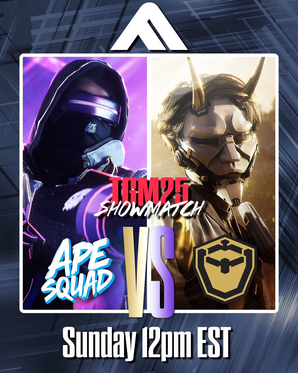 APE SQUAD vs <a href="/VNGRDggs/">Vanguard Gaming</a> 
SHOWMATCH TOMORROW
Sunday 12pm EST (6pm CET)

Support both squads in this friendly scrimmage designed to prepare our players for The Grand Major!

Stay tuned for a post-match interview!

Checkout the Ape Squad POV on our Twitch:
twitch.tv/apesquadorg