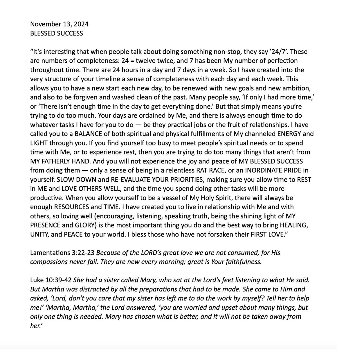 A good word from last year...