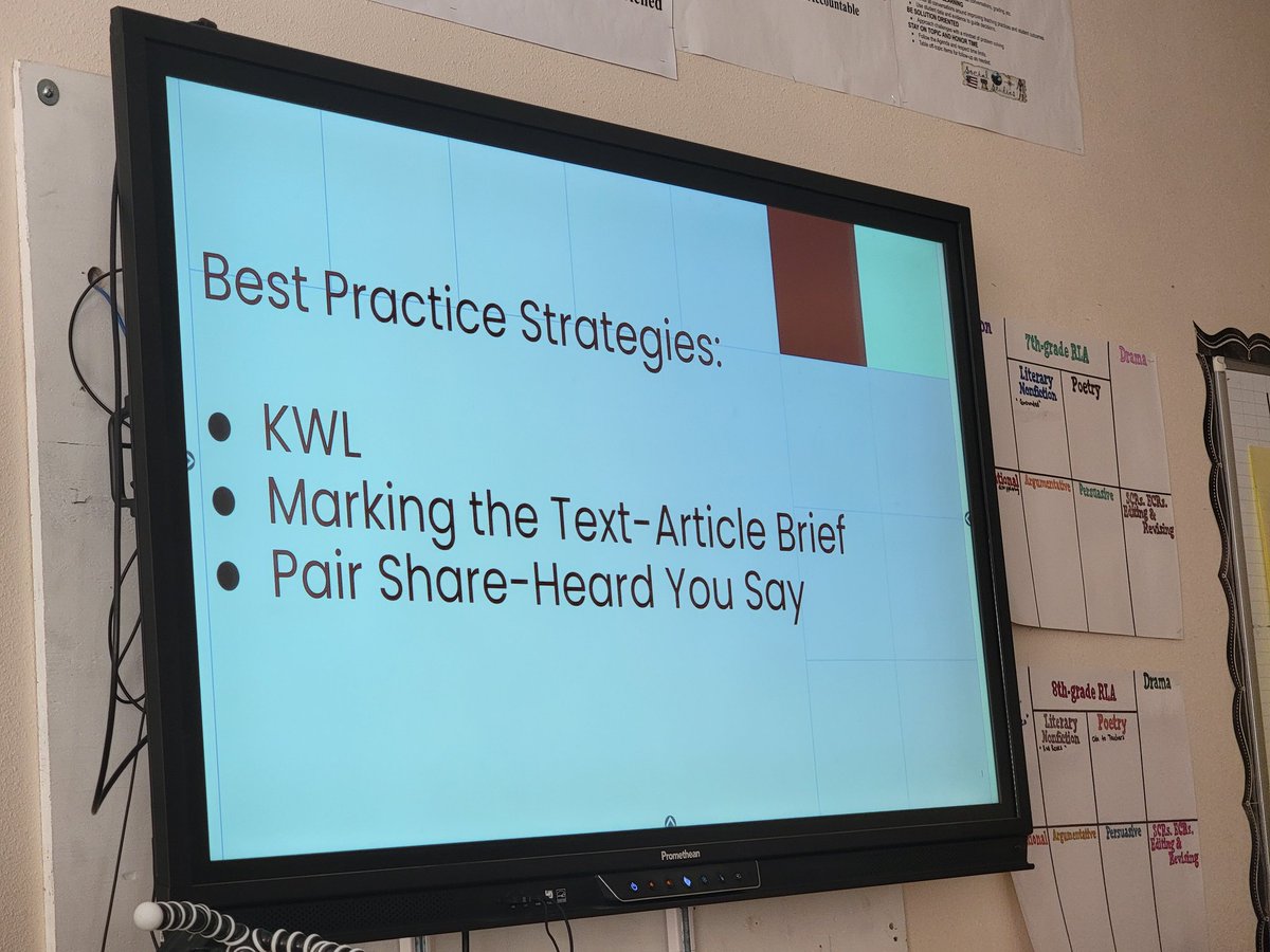 BrendaJ2006's tweet photo. @SanElizarioISD @GEMS_Middle #Gemsstrong @CoronaAlex_GEMS #SanEliNation
Mr. Rodriguez presented his best practice during Science PLC. Students mark the text and use the KWL method when reading. Excellent! https://t.co/WZxuKOvOv0