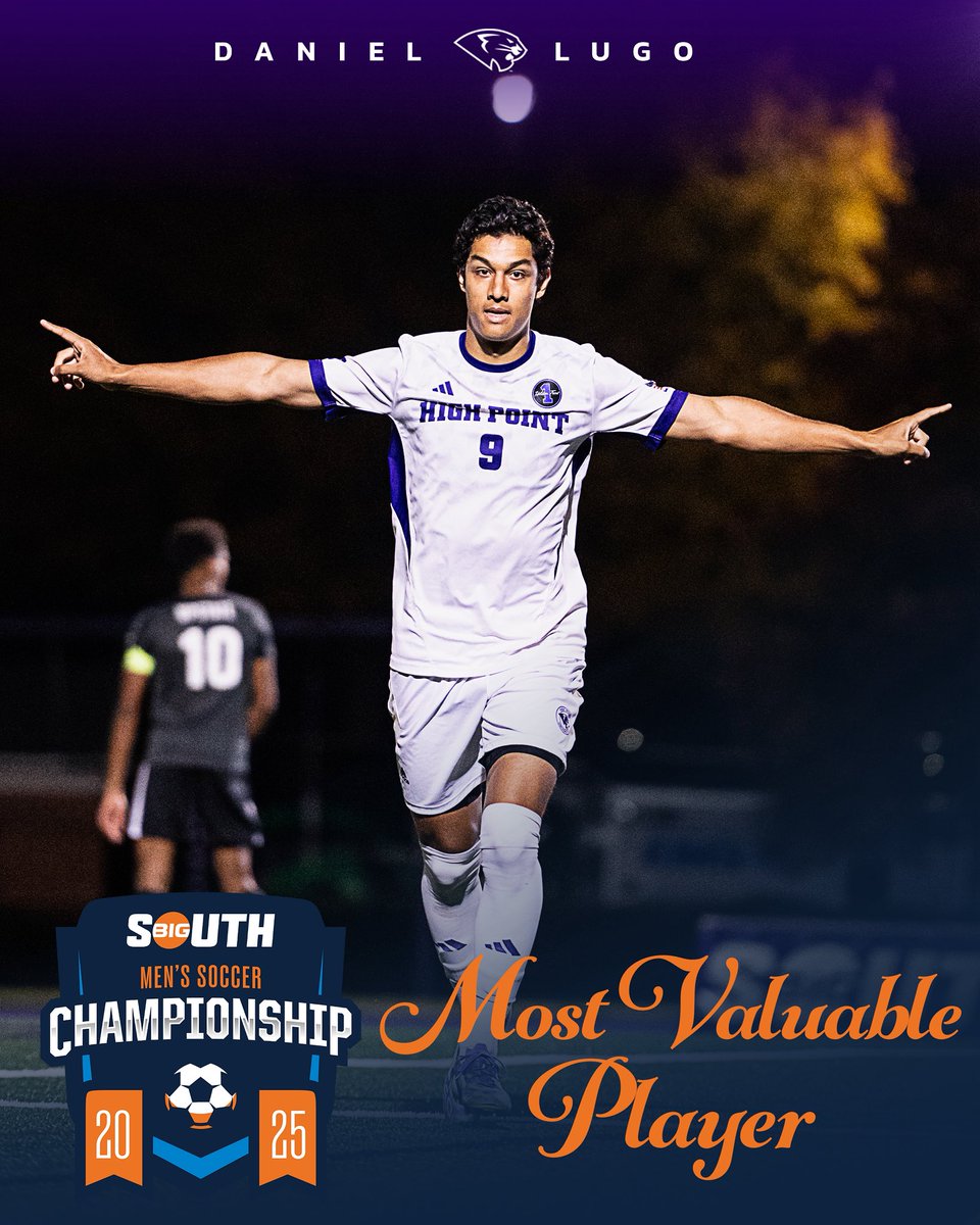 M-V-P‼️ M-V-P‼️

The historic season for <a href="/HPUMSOCCER/">High Point University Soccer</a>’s Daniel Lugo just keeps getting better! 

#BigSouthMSOC