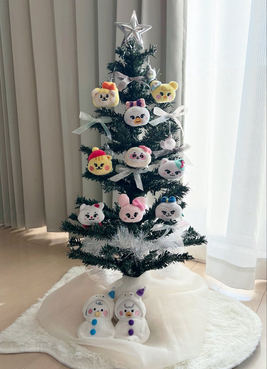 お取り置きありがとうございます(*' ▽'*)「パステルツリーに雪が舞う♡ 」 今年はNIZOOツリー🎄 雪だるまベビちゃんも…⛄️ 娘と飾り付け