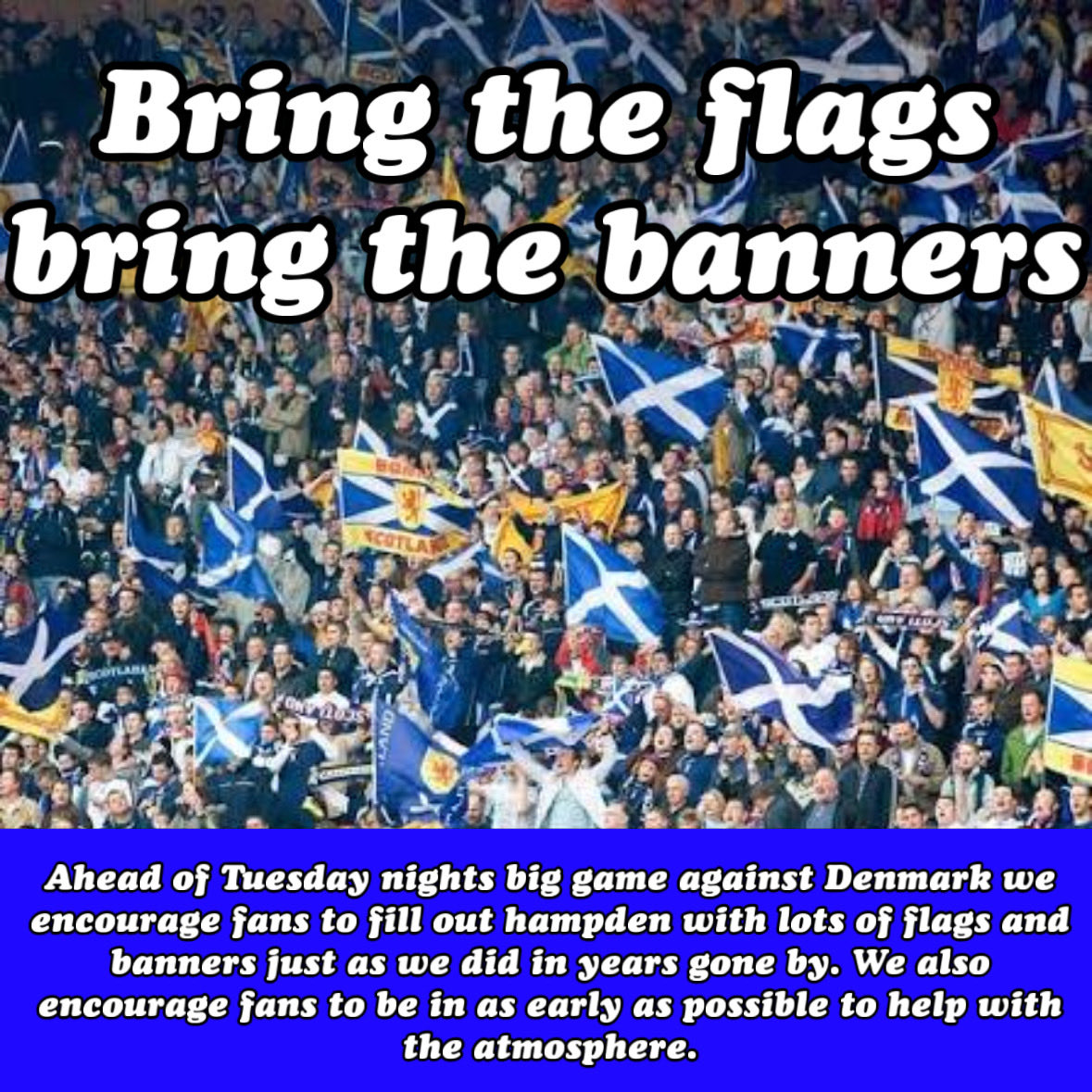 SparesScotland's tweet image. Let’s get Hampden bouncing on Tuesday night bring the flags bring the banners bring the noise Share this Far and Wide 🏴󠁧󠁢󠁳󠁣󠁴󠁿🏴󠁧󠁢󠁳󠁣󠁴󠁿🏴󠁧󠁢󠁳󠁣󠁴󠁿
