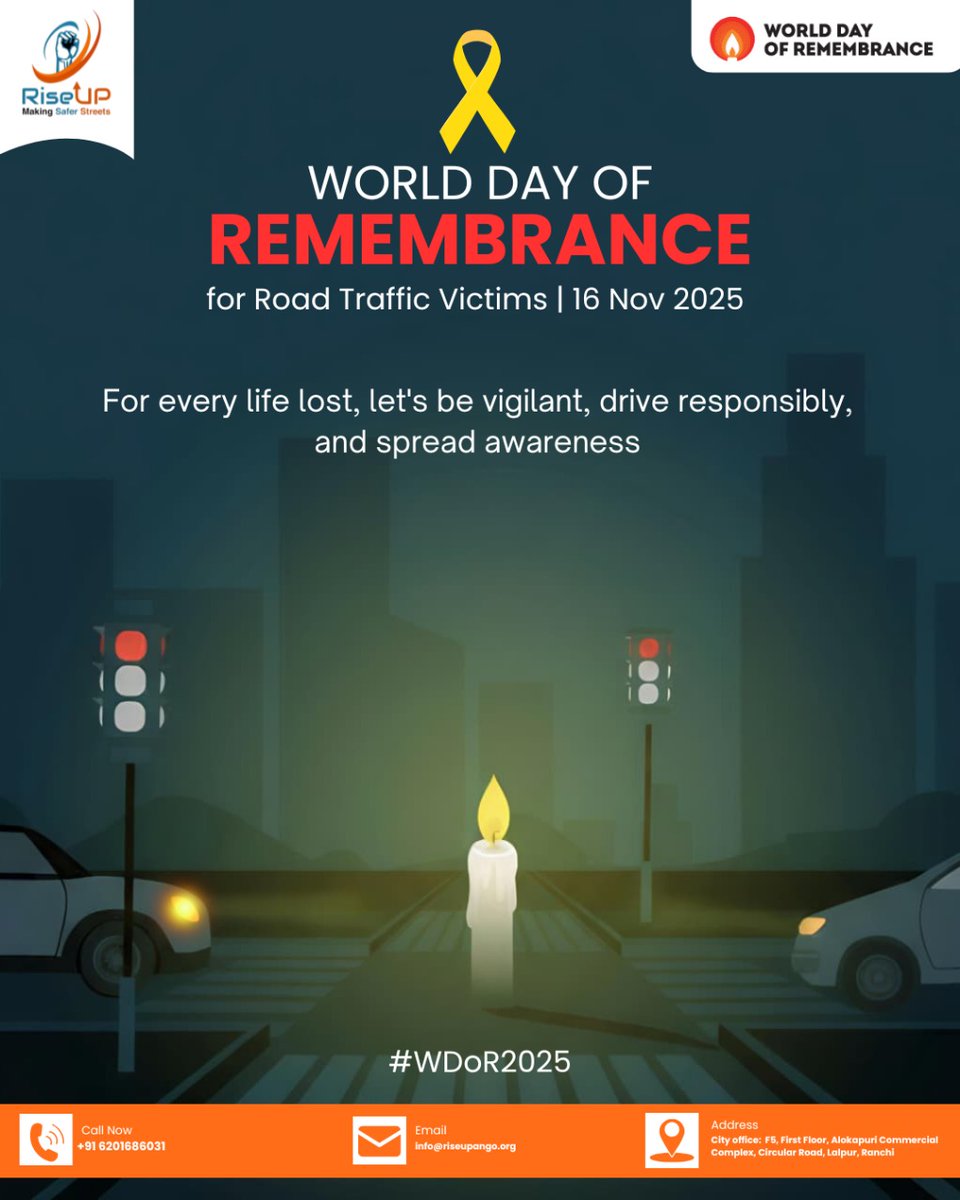 RiseUp_Ngo's tweet image. For the ones who never made it home. #RoadSafetyFirst #wdor
@UNRSC @ranchipolice @nitin_gadkari @deepakbiruajmm @rishabhriseup