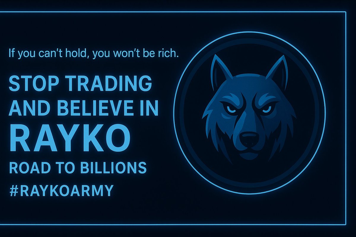 Raykoinu's tweet photo. Anyone with real experience in crypto knows this:
a community like $Rayko is rare
Strong hands, steady minds, and a culture of trust 
that’s the foundation every serious investor looks for.
People invest where the community understands what it’s building,and Rayko is proving that https://t.co/egIwSAVTsk