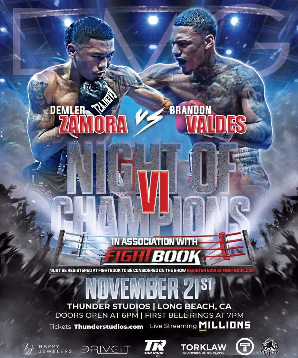 DJ Zamora’s opponent for his bout next Friday in Long Beach, CA has been announced… Brandon Valdes (15-6, 7 KO)‼️