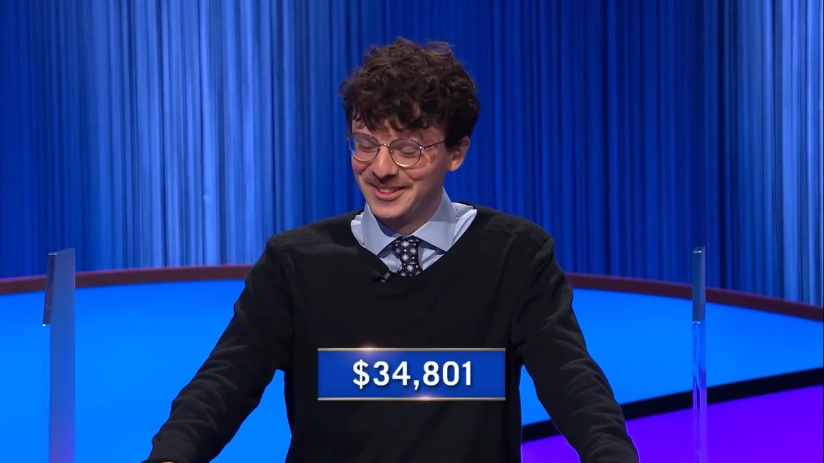 As I wait to see how @Jeopardy! champion Harrison Whitaker does on Game 5, I noticed despite being able to find the DAILY DOUBLES he struggles half the time with them &