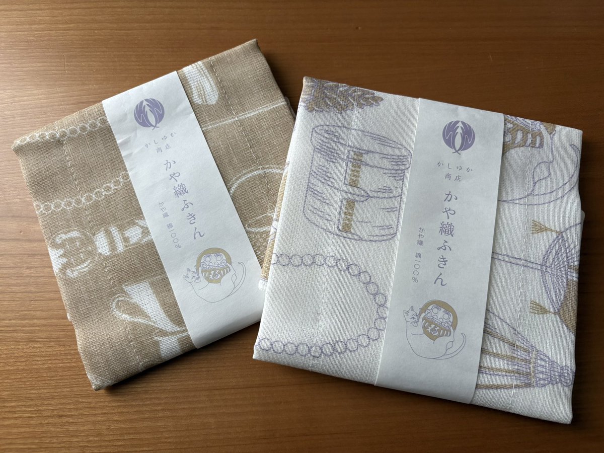 n_z_m3's tweet image. 京都伊勢丹の中川政七商店にかしゆかのお布巾あった。これは使えないから普段使い用のも買ったら布巾だけで6枚になってしもうた。