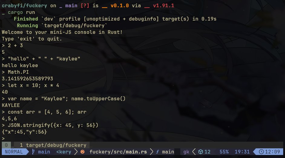 kayleecodez's tweet image. lmao I was just exploring, decided &quot; let&apos;s try to run JS in rust&quot;. didn&apos;t know boa_engine existed