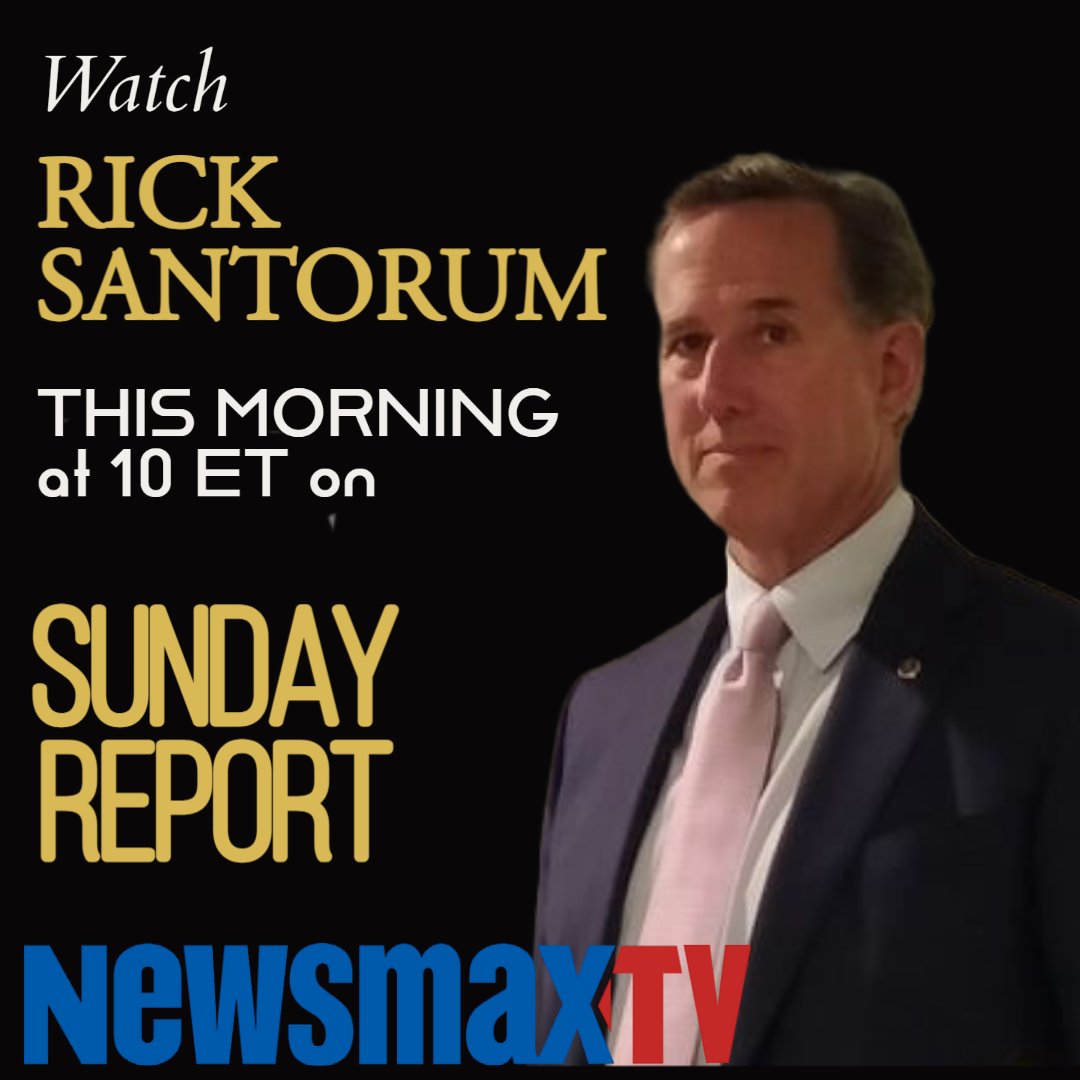 Patriot_Voices's tweet image. .@RickSantorum joins @RobAstorino at the top of the next hour to discuss the latest political news. Tune in to watch @NEWSMAX live online newsmaxtv.com