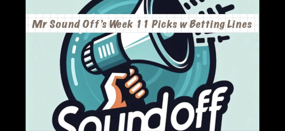 SoundOffPro's tweet photo. New Video Drop. Week 11 NFL Picks!
#Week11 #NFLWeek11 #Week11Picks #GBvsNYG #SFvsAZ #CINvsPIT #DETvsPHI #CHIvsMIN #DALvsLV https://t.co/oMeHVS9CGA