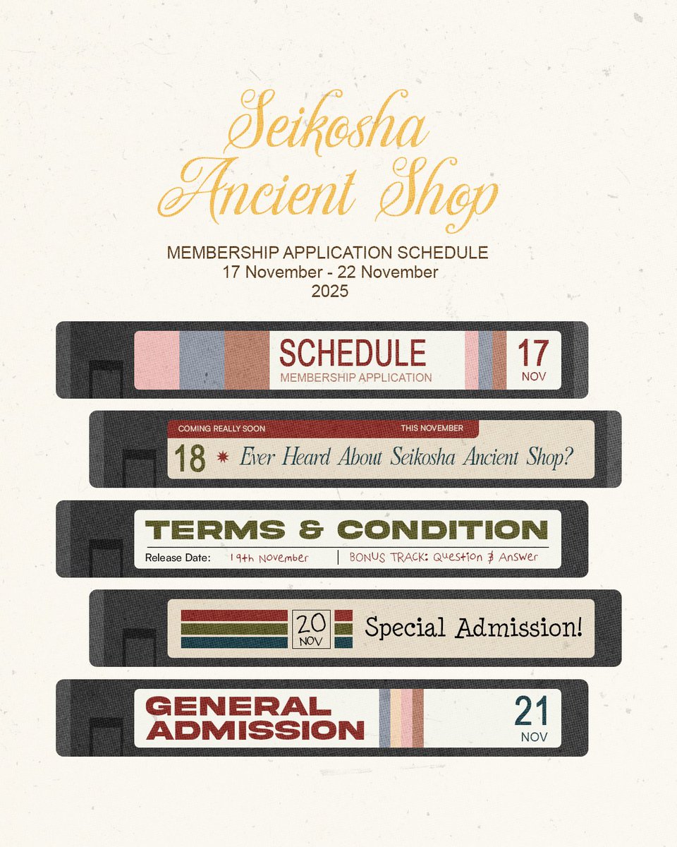 SeikoshaShop's tweet image. ᅠ
🗒️ 𝗟𝗜𝗡𝗜 𝗠𝗔𝗦𝗔 𝗣𝗘𝗥𝗘𝗞𝗥𝗨𝗧𝗔𝗡 𝗔𝗡𝗚𝗚𝗢𝗧𝗔 𝗕𝗔𝗥𝗨 𝗦𝗘𝗜𝗞𝗢𝗦𝗛𝗔

Antusiasme pengunjung buahkan hasil—tanggal pendaftaran anggota baru Seikosha Ancient Shop Membership secara resmi telah ditetapkan! Harap disimak dengan seksama dan jangan lupa dicatat, ya!
ᅠ