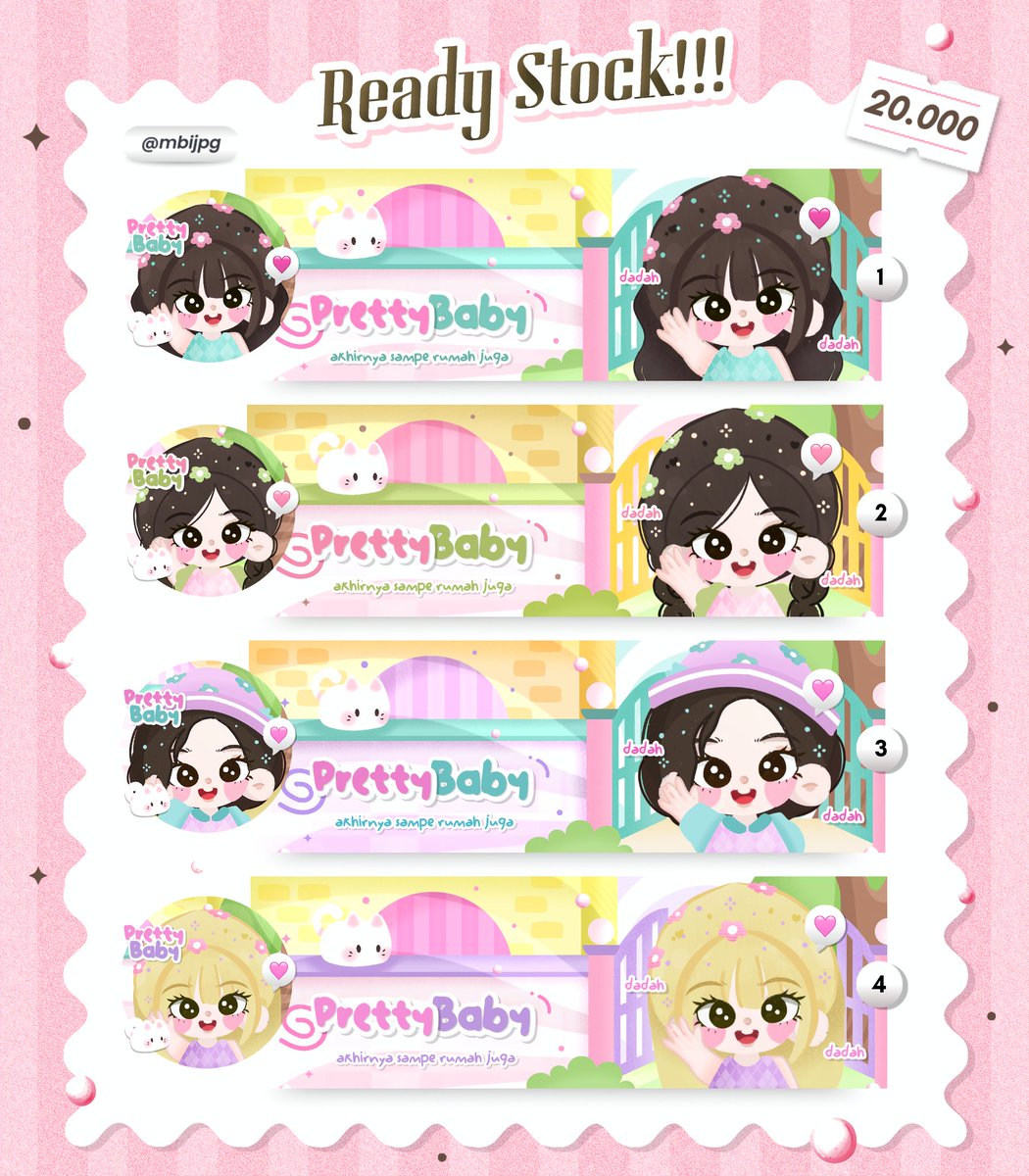 mbijpg's tweet image. 🌟 Help Repost!

Bawa layout “Pulang ke Rumah” kamu yuk 🏠💗
Siap kamu jemput lewat DM jam 14.00! 😚🌷
💌 Price on Pict
🎨 Free retext
✨ Open req (+2k)
🌸 Bisa buat wabis (by req!)

Belum sreg?
Bisa order by request biar warna, rambut, dan bajunya sesuai selera kamu 🎀
#zonauang