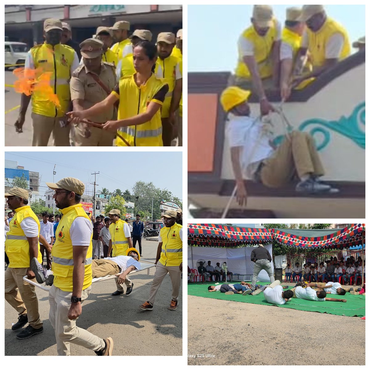 SCRCivilDefence's tweet image. SCR Civil Defence trainees conducted a mock drill at Tenali Railway Station on 14th Nov. Chief Guest Shri P. E. Edwin, ADRM/BZA graced the event. highly appreciated by the media. Railway staff &amp;amp; Students participated @RailMinIndia @DGFSCDHG @SCRailwayIndia @drmvijayawada
