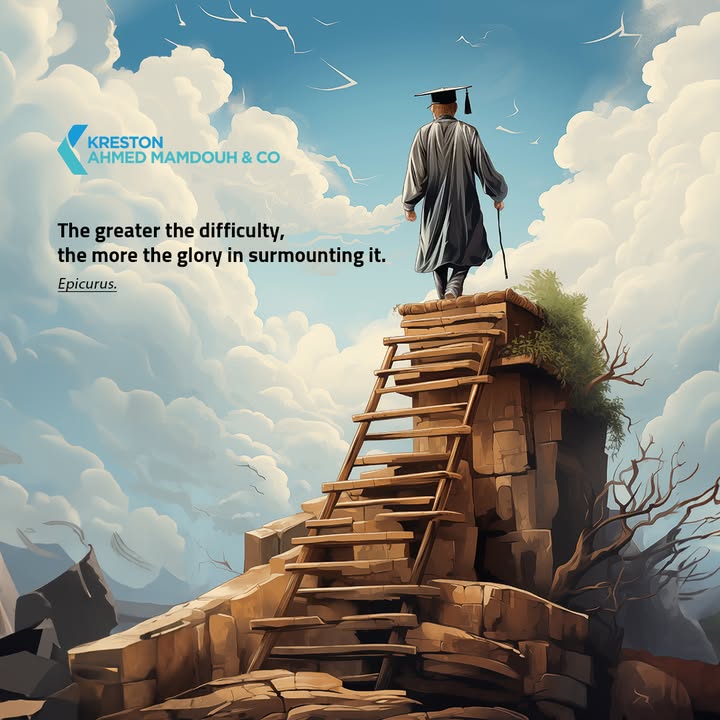 The greater the difficulty, the more the glory in surmounting it.
Epicurus 

#KrestonEgypt #KrestonGlobal #Quotes #Egypt #Cairo #AhmedMamdouh #DoingBusinessInEgypt #Investment #InvestInEgypt #AuditFirms
krestonegypt.com