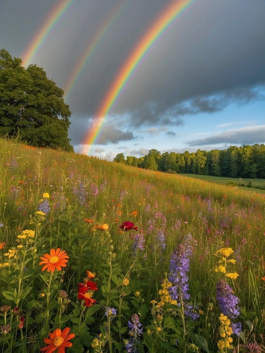 God puts rainbows in the clouds 
So that each of us, in the dreariest and most dreaded moments 
Can see a possibility of hope.

Maya Angelou