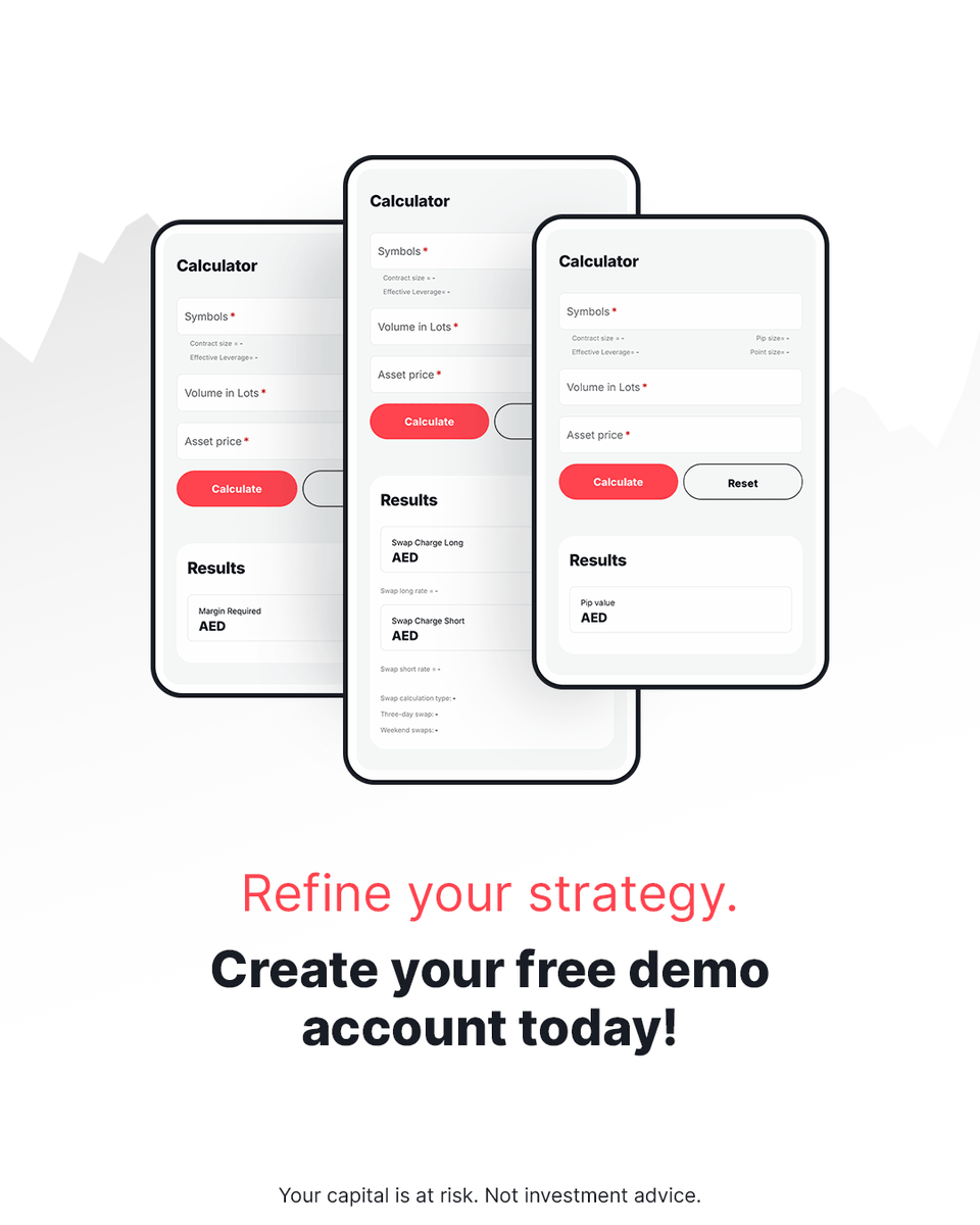 Derivdotcom's tweet image. Experienced traders: Refine your strategy!

Deriv’s free calculator offers advanced insights on margin, pip value &amp;amp; swaps.

Trade smarter. Create your free demo account today! 👉🏻 deriv.link/48e3rfL

#Deriv #TradingCalculator #AdvancedTrading 

This material is created in…