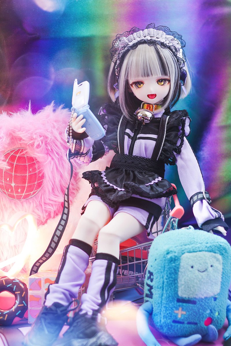 最高のジャージメイド💜🖤💜🖤かわちすぎる😇🫶 #machi服 #さんかくっ