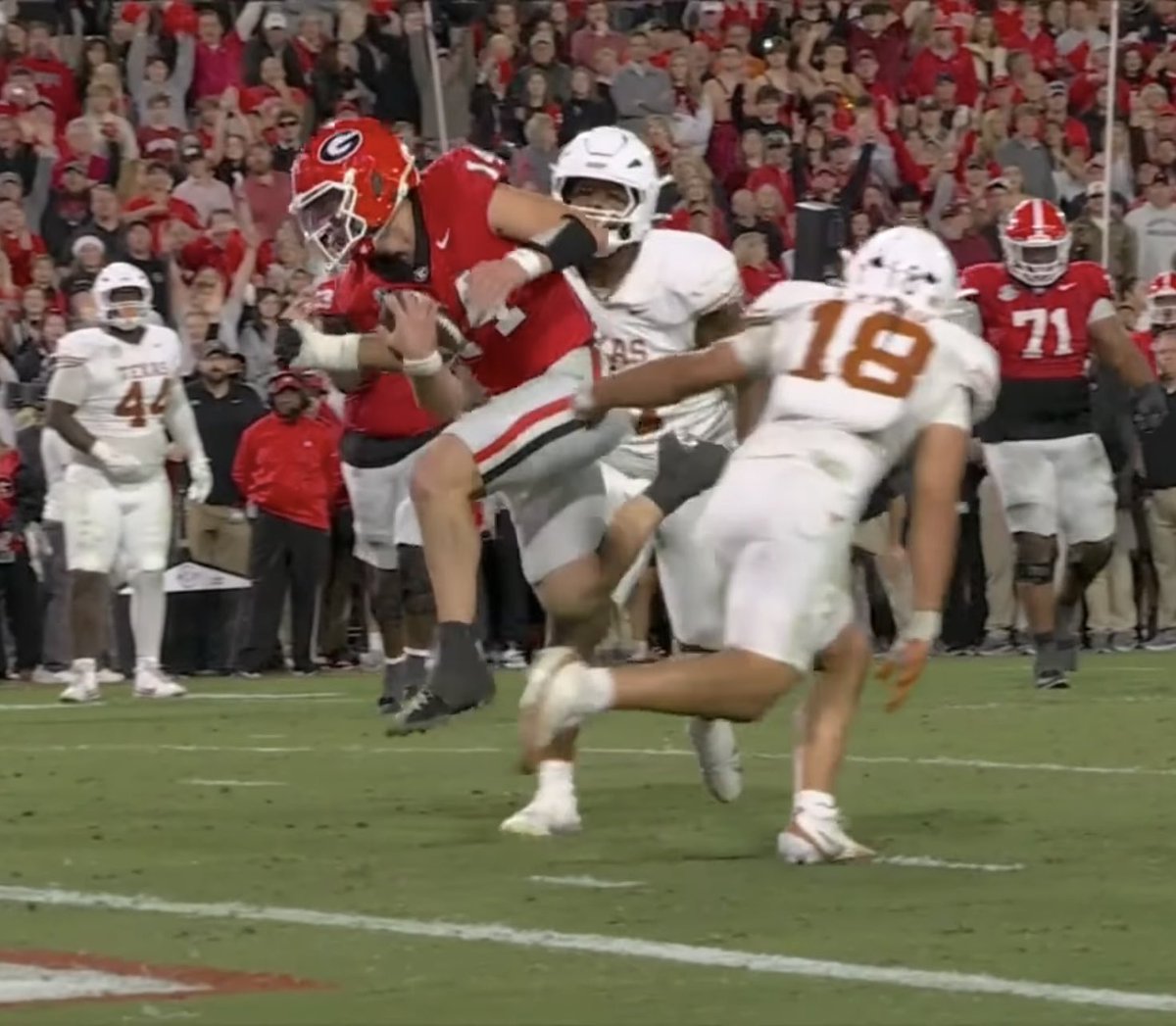 Here’s you a picture of Gunner’s last play for the next matchup. #GoDawgs