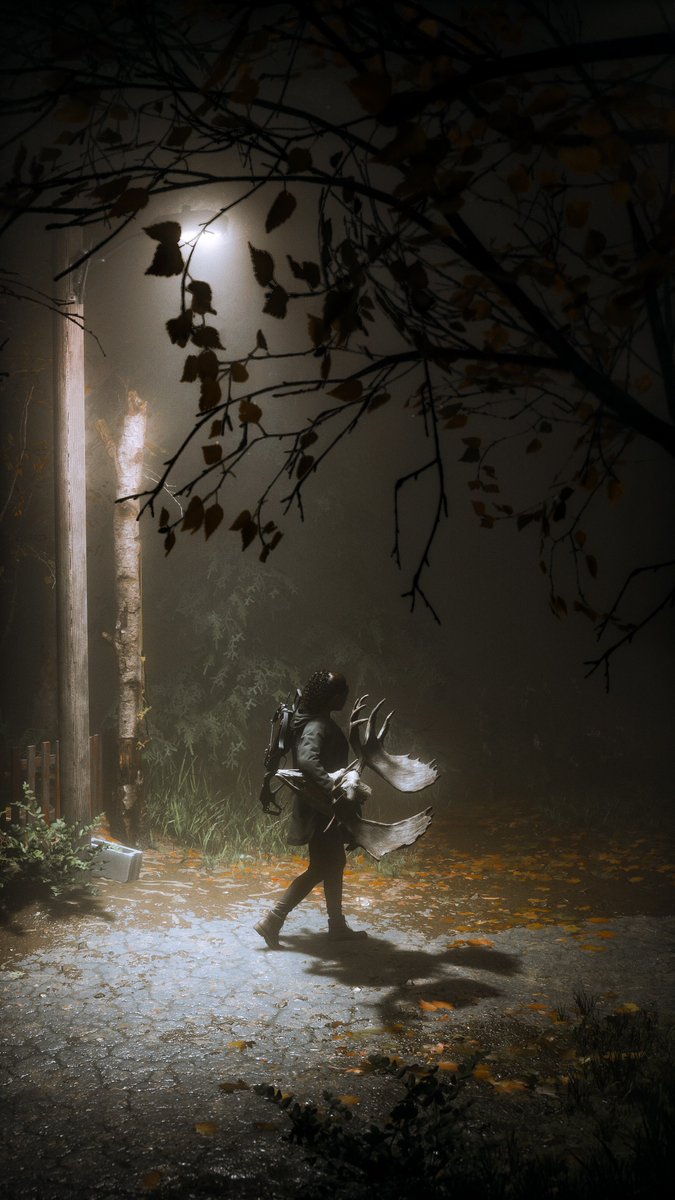 theonlyjess_vp's tweet image. Me heading home after an oddity expo 😅

#TPMLights ↕️
#AlanWake2 
#VirtualPhotography