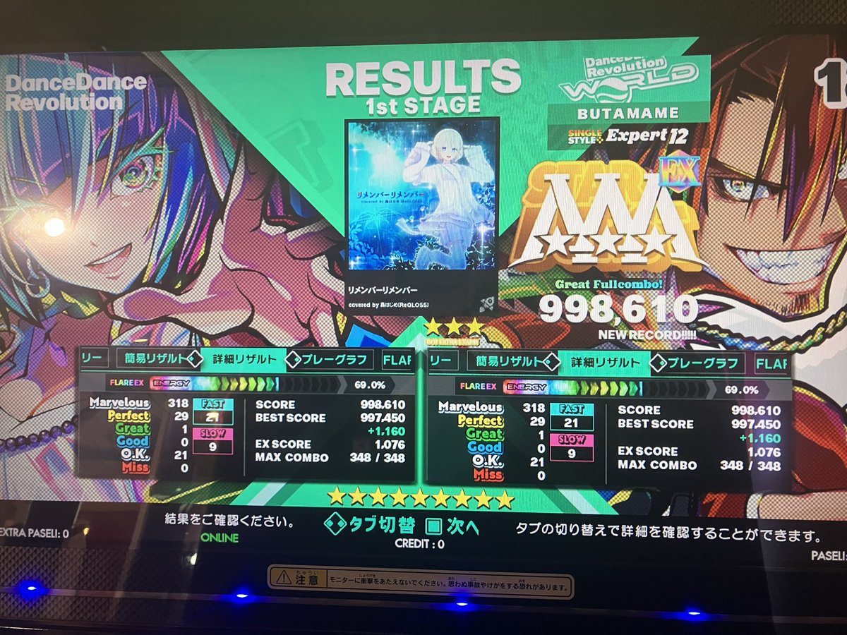 hideaki0426ddr's tweet image. DDR
今日は発狂譜面が不調だった為成果がイマイチでした。