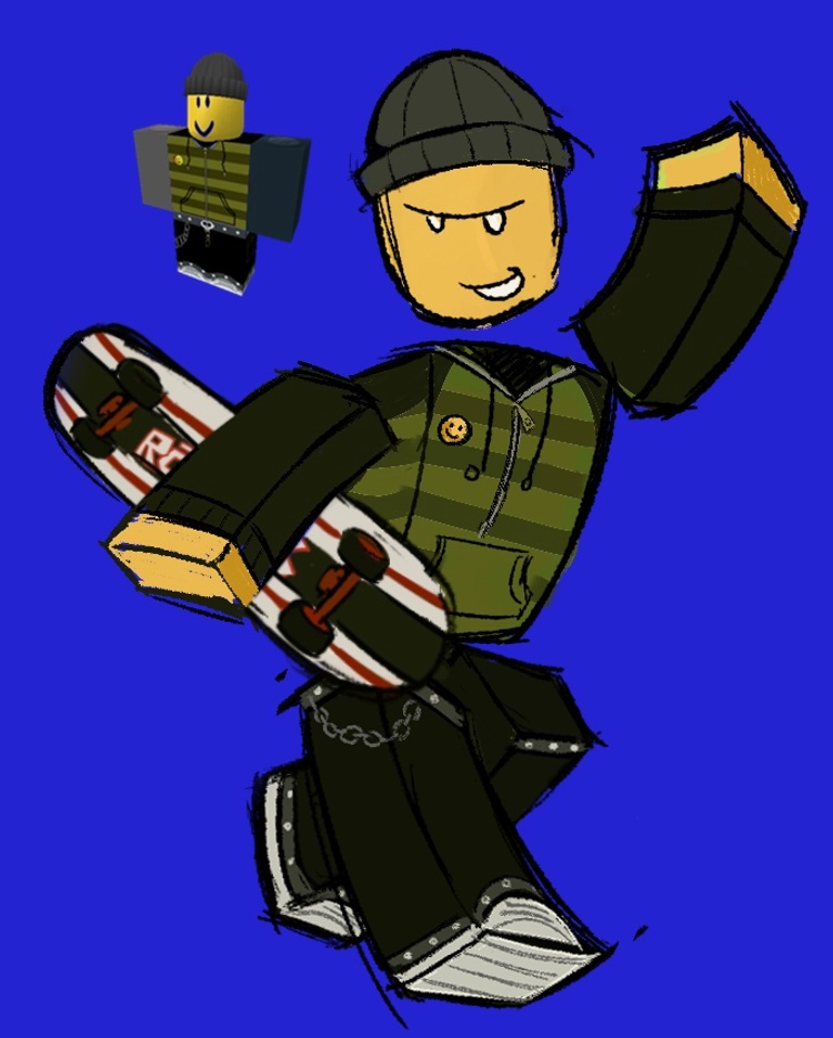 mischievyous's tweet image. streety doodle while i work on my art #flamtwt #flamingo #roblox