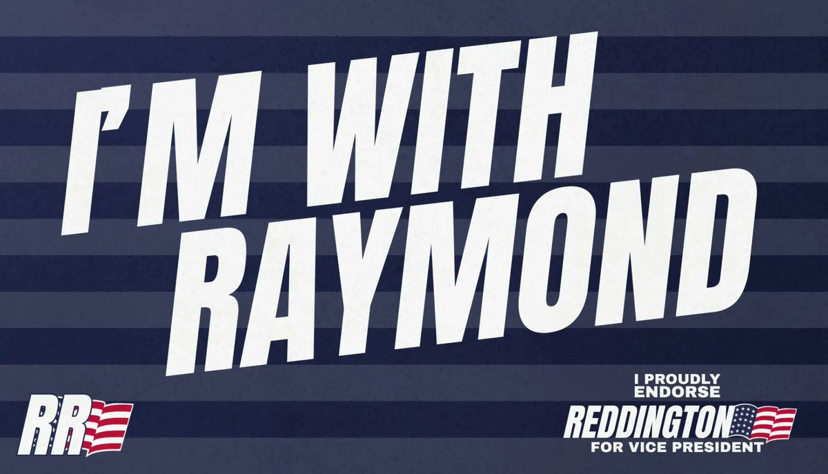 I endorse Raymond Reddington for Vice President. He’s proven fit to help lead this country and has shown dedication in his roles in Congress and the President’s Cabinet. (This does not interfere with my role in the FEC I can support a candidate while doing my job without bias.)