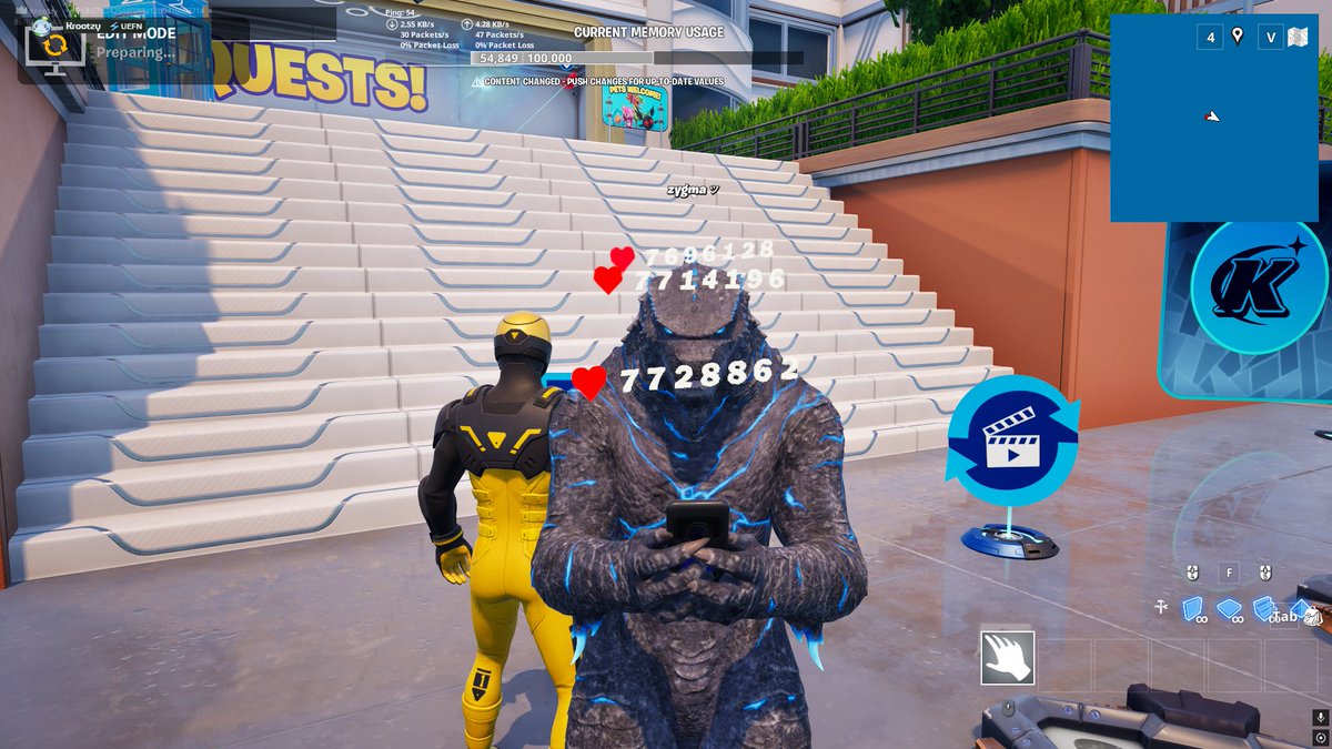 we got to 7 mil likes on the emote before changes finished pushing