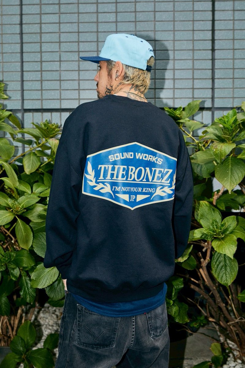 The BONEZクルーネック トレーナーJESSE 新作 GRY XXLサイズ The BONEZ