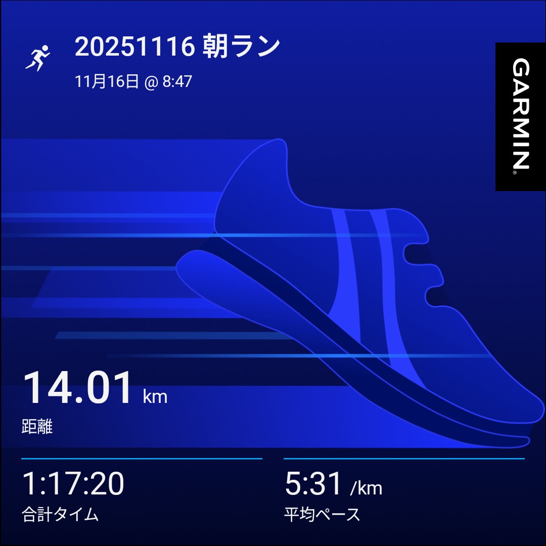 ＼ 家事終わりからの朝ラン🍞 ／
🏃│Mペース(サブ4ペース)走 75分
👟│NOVABLAST5(asics)
🎵│米津玄師
痛みはほとんどなくなったが、体力と筋力が落ちてるなぁ……と実感💧
走れることに感謝しつつ、少しづつ戻していこう︎︎👍