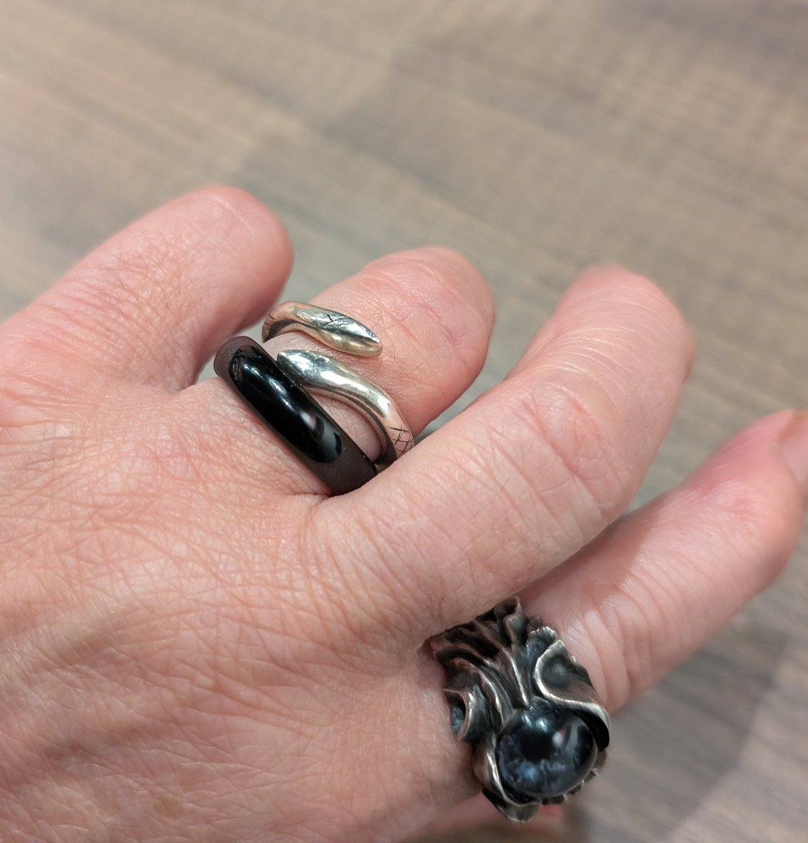 昨日のお供達、

久しぶりのシャッテンさんTシャツ…
バックプリントカッコイイのだけど撮りわすれ😅
#シルバーアクセサリー