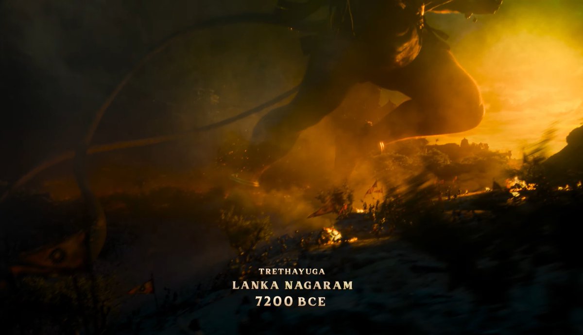 Tretayug was itself of 1296000 years. 
Then there was dwapar yug of 864000 years. 
I don’t know with what research they have shown tretayug in 7200 BCE

And not a single person has called out this mistake, because movie south ki hai aur #SSRajamouli ki hai. Shame
#Varanasi