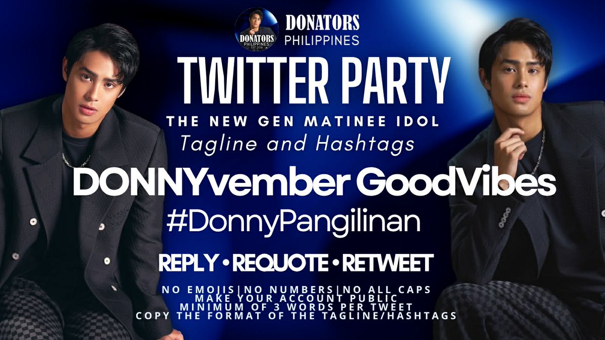 It's ASAP Time, Donny Fam!🔥

 Let’s flood the timeline with nonstop love and support. Get your tweets ready — we’re bringing the hype, the energy, and the trend power today!💙

DONNYvember GoodVibes
#DonnyPangilinan