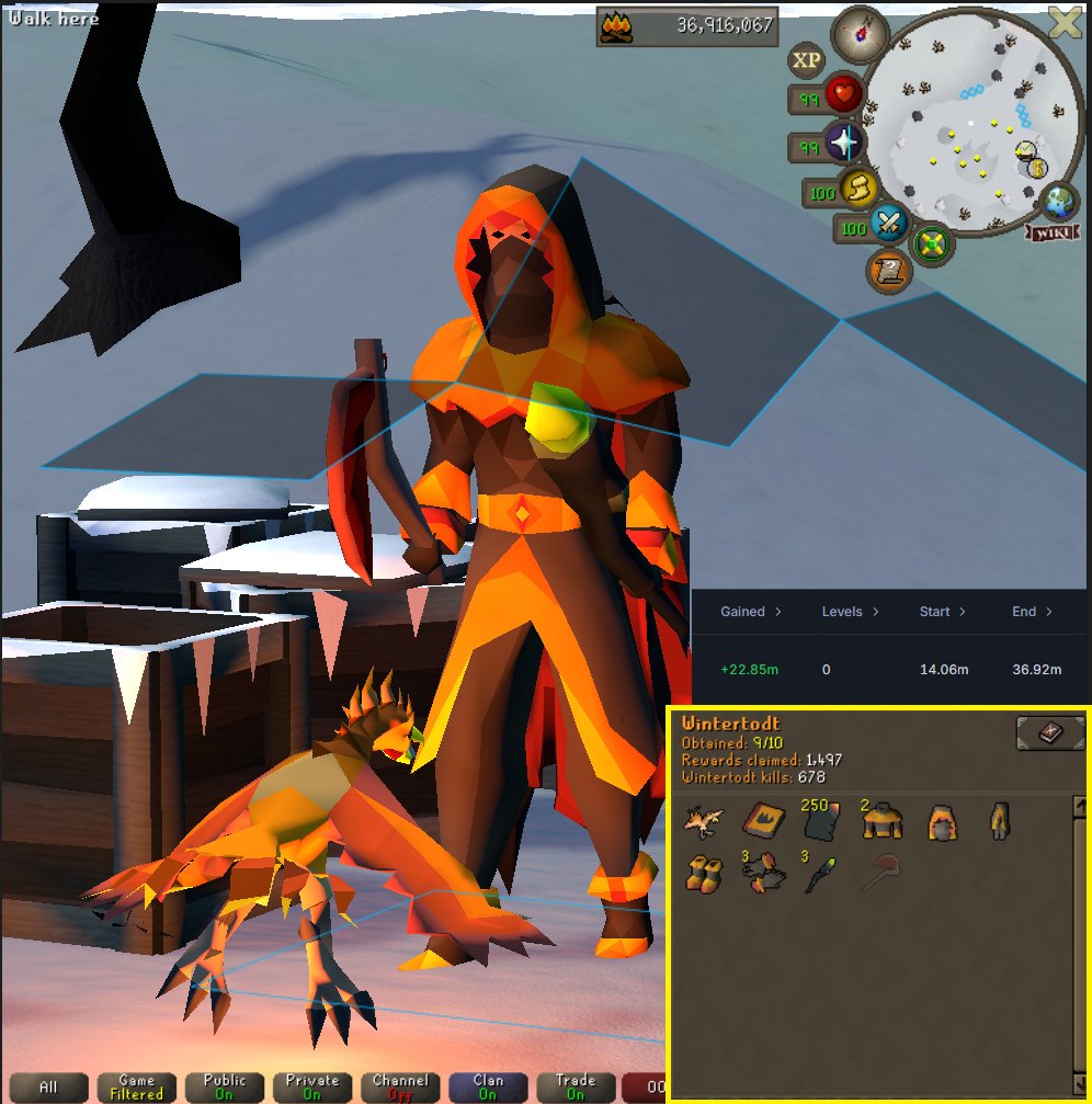 scootOSRS's tweet image. This week&apos;s shift at the Todt, had zero clogs here to start off with 

nice wiittle skill of the week for @DistinctiveOSRS