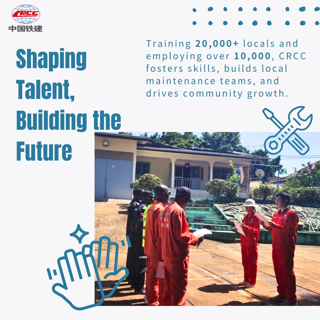 CRCCNews's tweet photo. #CRCCBuildingTogether At #Guinea’s Simandou iron ore project, #CRCC has trained 20,000+ locals and employed 10,000+, building a skilled maintenance team. Mentorship programs boost talent and management, creating growth that benefits both the workforce and the community.👩🏻‍🏫 https://t.co/3yqn57Nnxa