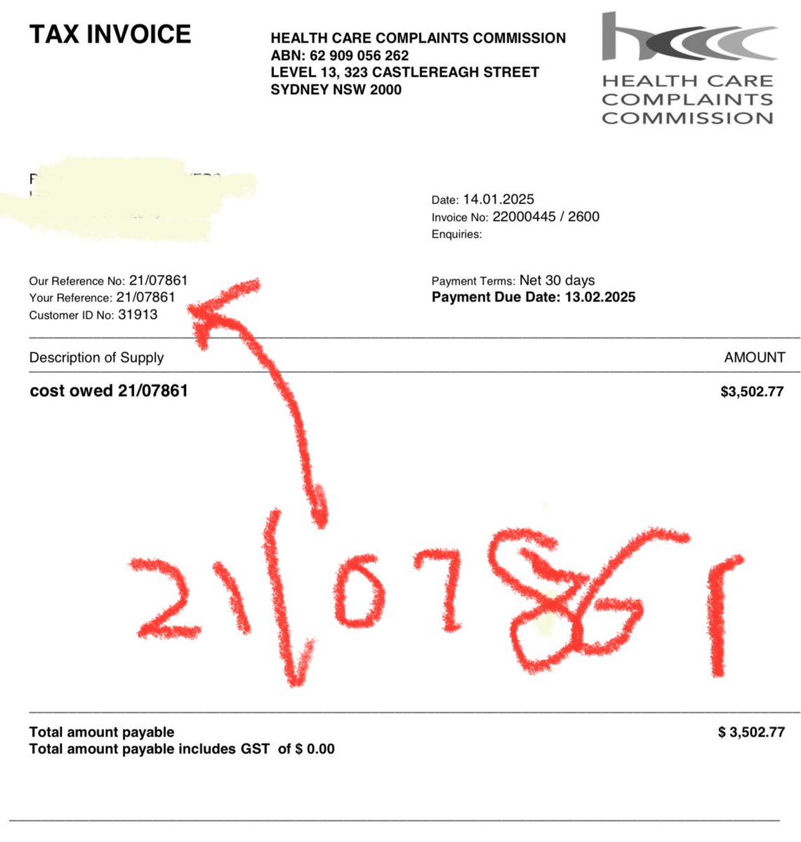 myletrinh123's tweet image. Can you see file number 21/07861?
This is the file linked to the SECRET Medical Council complaint against me.
These adjudicators became complainants and instructed the HCCC to punish me to the fullest extent of the law.