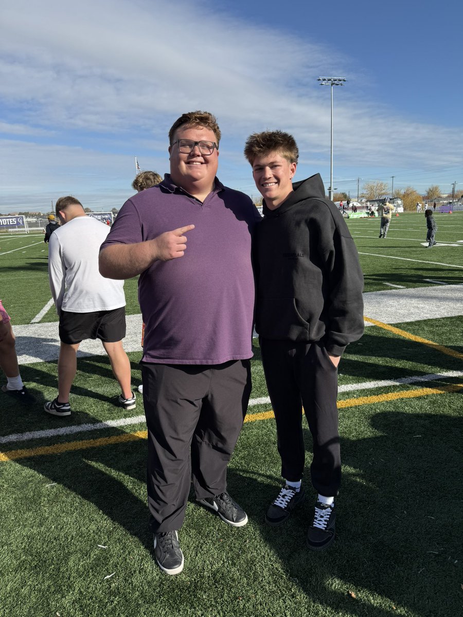 Thankful for the opportunity to visit the College of Idaho and spend time with <a href="/CoachStinar/">Colby Stinar</a> today and the <a href="/YotesFootball/">College of Idaho Football</a> coaching staff. Grateful for the invite and for the chance to connect and keep learning. Thank you for having me!
