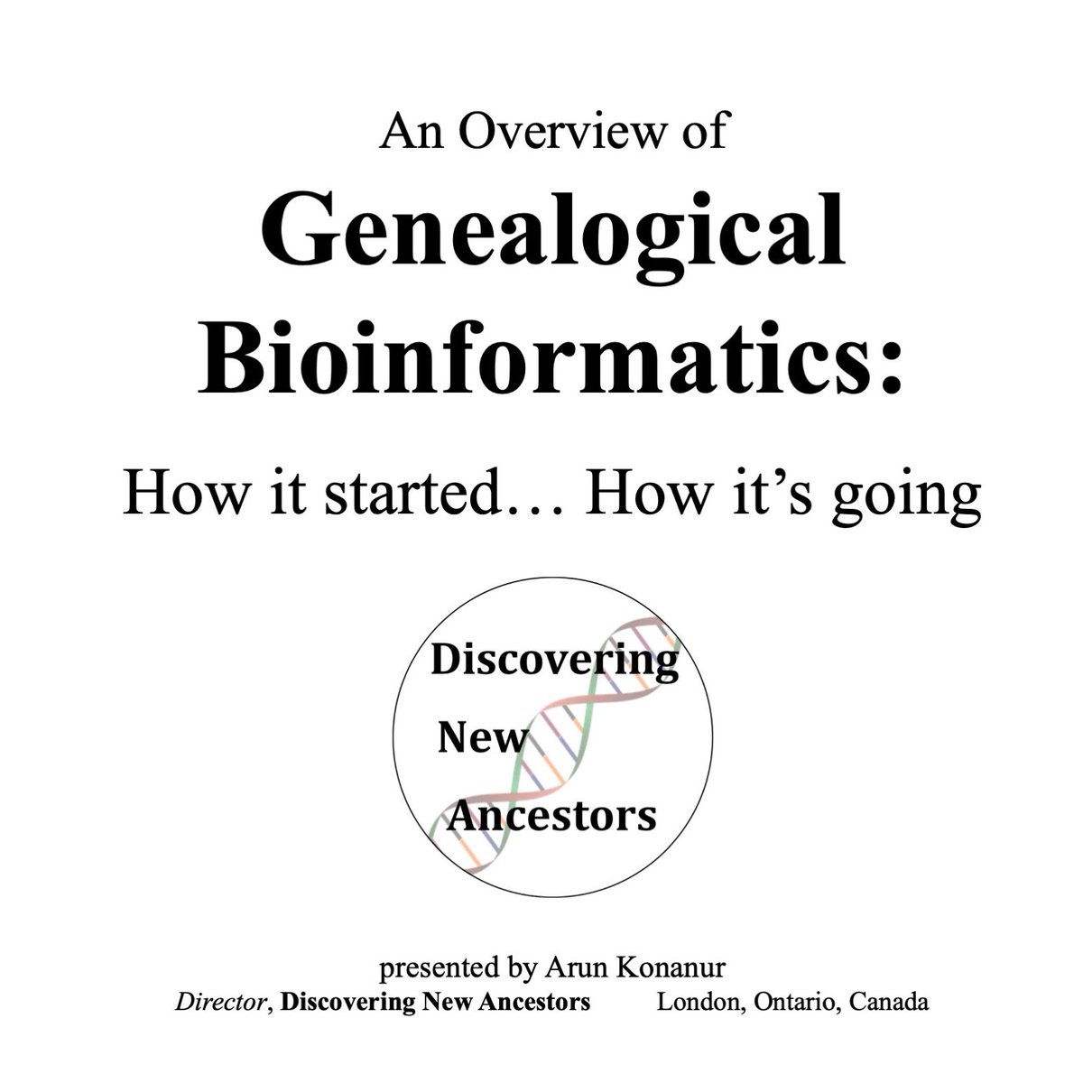 GeneralDNAInfo1's tweet photo. Our founder Arun Konanur will present "An Overview of Genealogical Bioinformatics: How it started… How it’s going" as part of the Utah Genealogical Association's Genealogy Pro Talk series in 2026.

Follow the link for more information and to register!
https://t.co/0XkpnAjTb6 https://t.co/9rBD4ShD1w