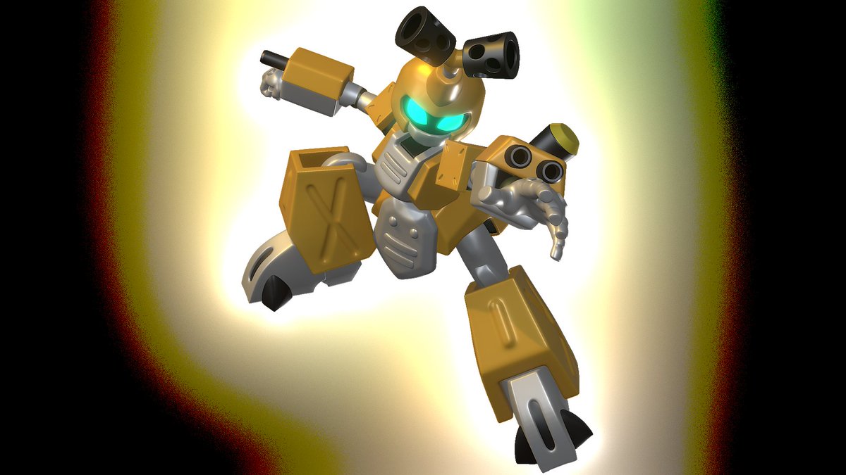 Buttobasuu's tweet photo. Metabee model! #medabots #medarot #メダロット #メタビー #nomad #nomadsculpt https://t.co/mLrYPMUDW9