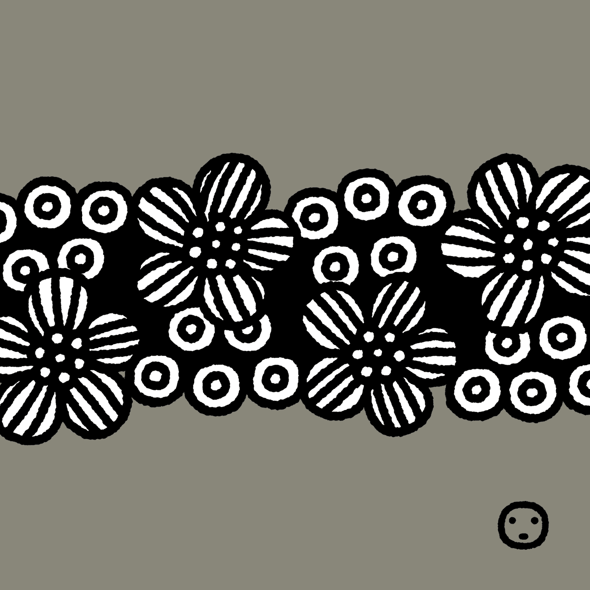 mitchikeuchi's tweet image. 横に長いはなのパターン🌼
#procreate #illustration #design #patterns