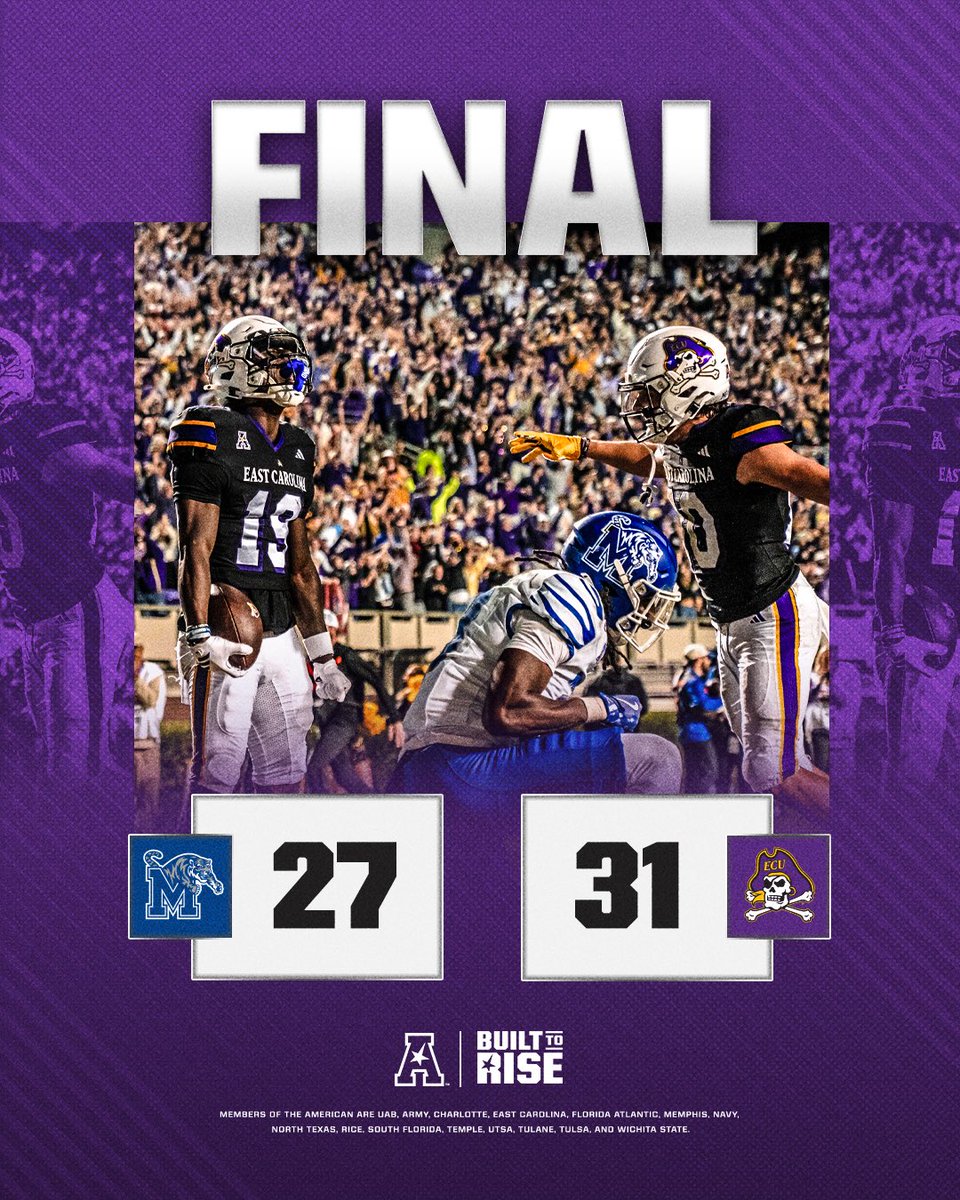 ECU HANDLES BUSINESS AT HOME 🏴‍☠️ 

#BuiltToRise x #AmericanFB