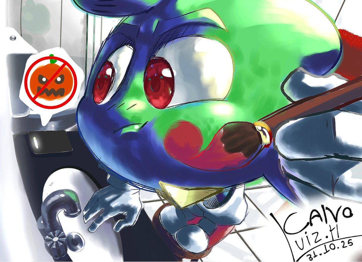 deus_dos_Calvos's tweet photo. This is my OC painting his face to cosplay as Mr. Dimples from MOBpsyco100🥸 
#drawing #draw #art #mobpsycho100 #Halloween #Perspective #ArtistOnTwitter https://t.co/5Av8SP7IuP