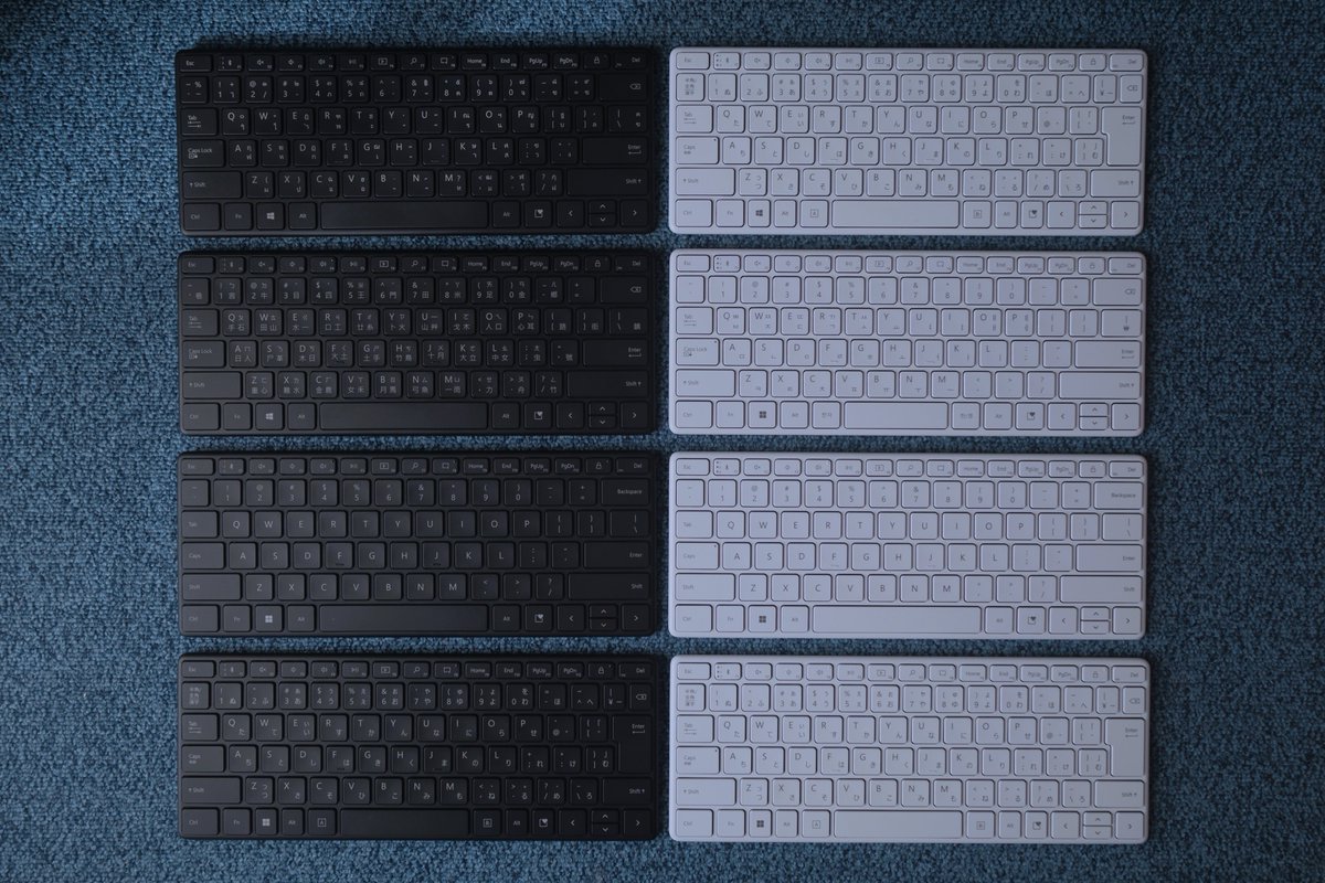 ↓ 片手デバイスのミニキーボードに続き
タイピング用だけは別のを使ってます

色々使った中でも一番入力しやすくて
ノートPCと感覚が変わらずに使えて
デザインが好きになったまさに「純正」
「microsoft designer compact keyboard」です

ボタン電池でなんと2年持つという
x.com/hiroyasu_ishid…