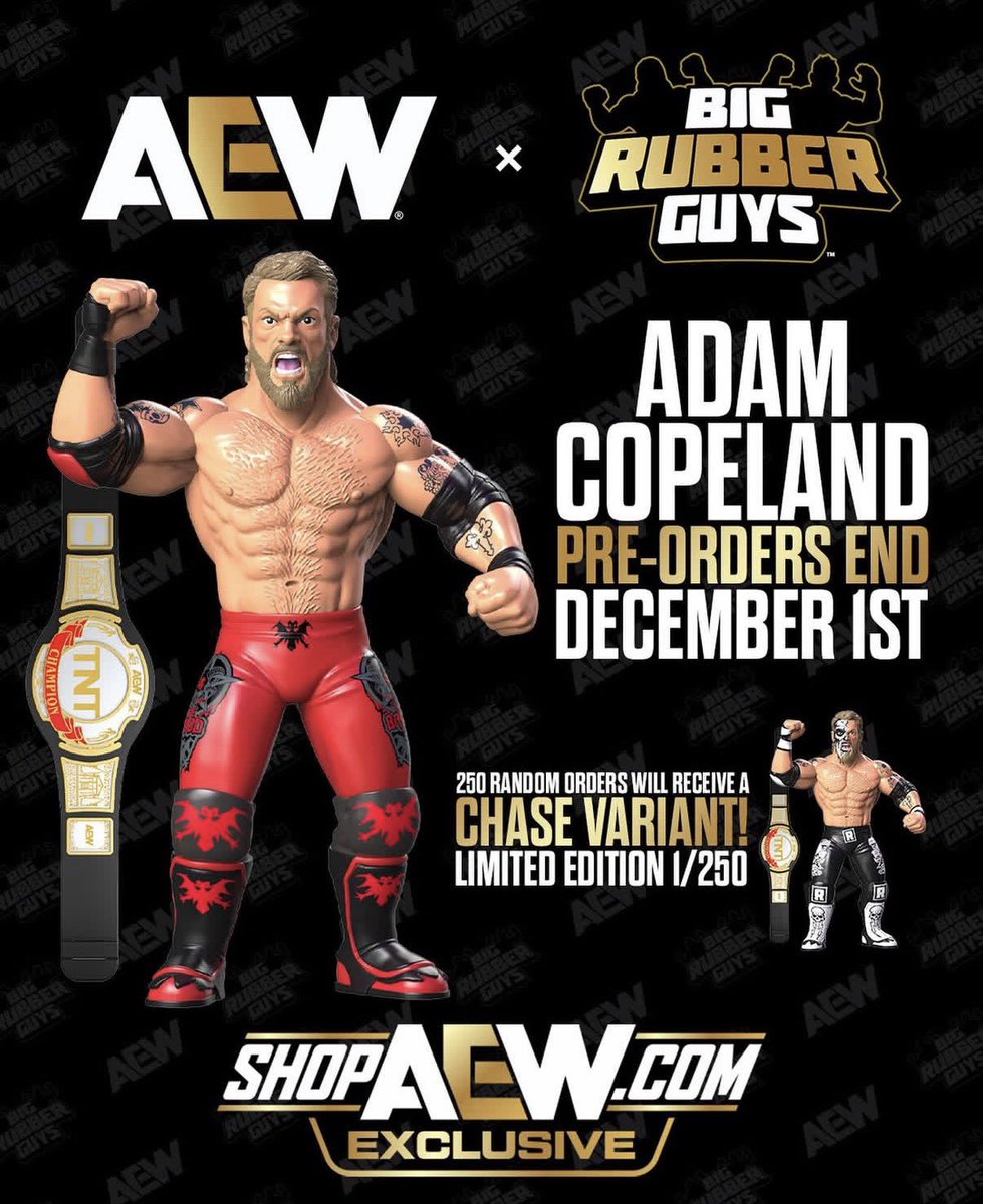 CollectMajor's tweet photo. The folks over @ShopAEW have decided that the @RatedRCope #BigRubberGuys figure will be extended till the first of December!

Get your pre-orders in at https://t.co/F5P6gYRLzm!

#CollectMajor
#ScratchThatFigureItch https://t.co/FMKPGAsklG