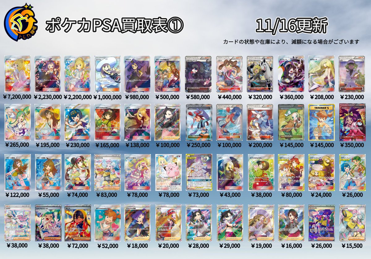 PSA10 エクバリーリエ sr 397/SM-P ￥7,200,000 PSA10 エクバアセロラ