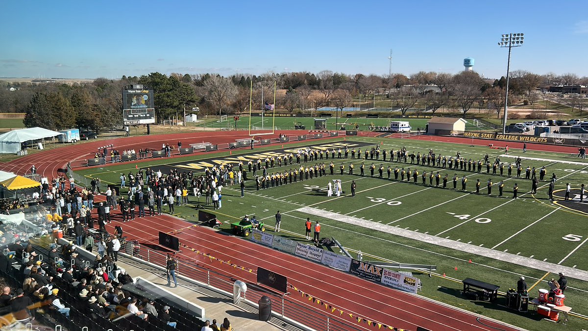 Time for some NSIC South Division fun! Wayne State College (6-4/6-3 NSIC/4-1 South Division) vs. #13 Augustana (9-1/8-1 NSIC/4-1 South). Pregame show is underway with kickoff at 1 p.m.  #NSICFB