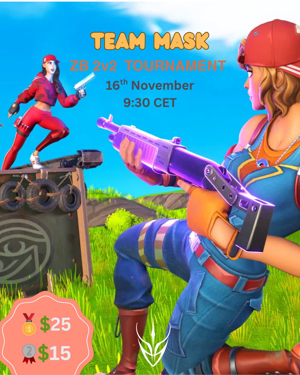 🏆Mini $40 2v2 ZB Cup
LIMITED SPOTS!
> 9:30 CET (After EU Squad Victory Cup)
> Like + RT
> Follow @teammaskzb &amp; <a href="/GUWAplays/">GUWA</a> 
> Comment below w/ your duo
Send proof of the above steps under Proof channel  in our server!